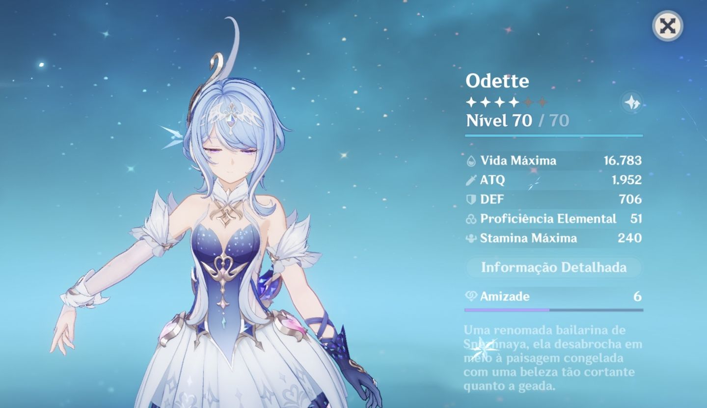 Conta Genshin Com Odette, vesna, vodyanista e faruzan