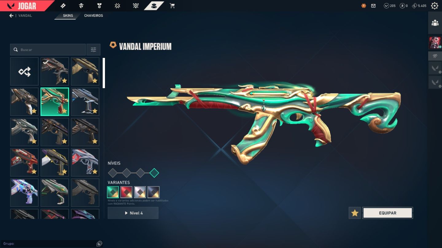 CONTA DE VALORANT COM MUITAS SKINS DE FACA + VANDAL + SHERIFF