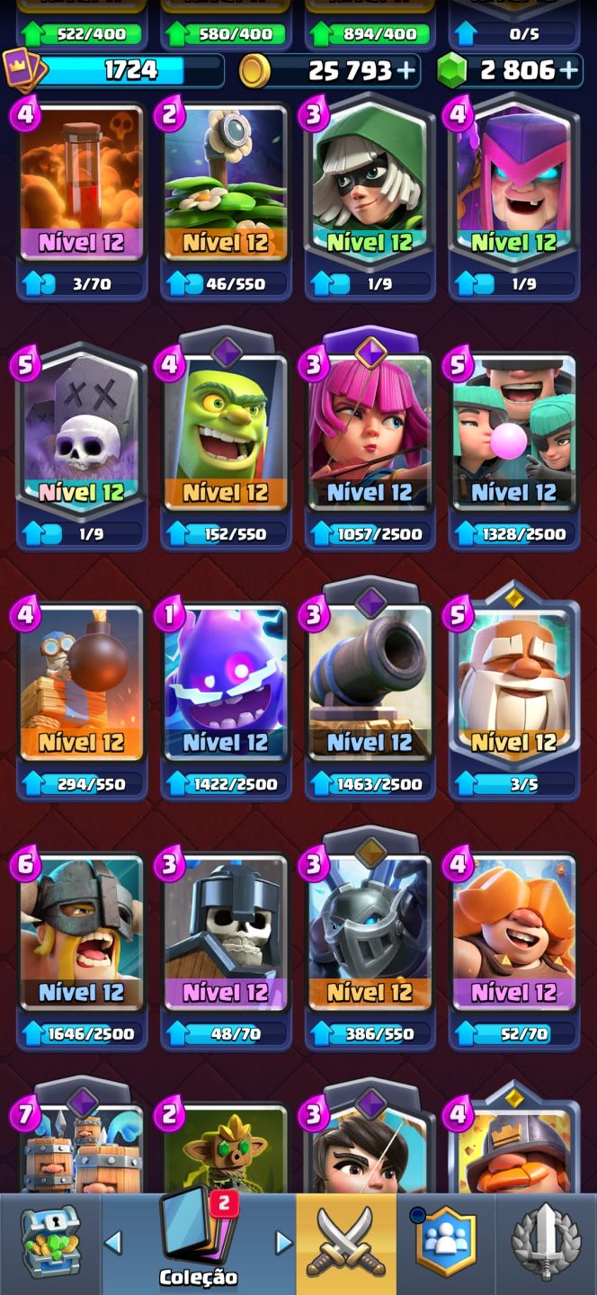 CONTA CLASH ROYALE 9747 TROFÉUS 4 ANOS