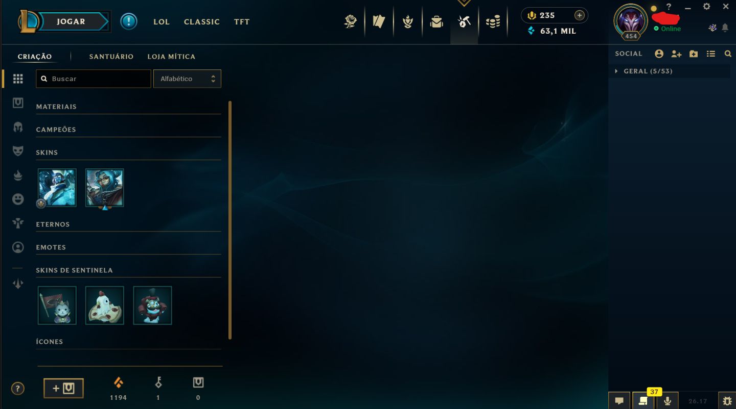 CONTA LOL DIAMOND | 189 SKINS | 128 ESSÊNCIAS MÍTICAS