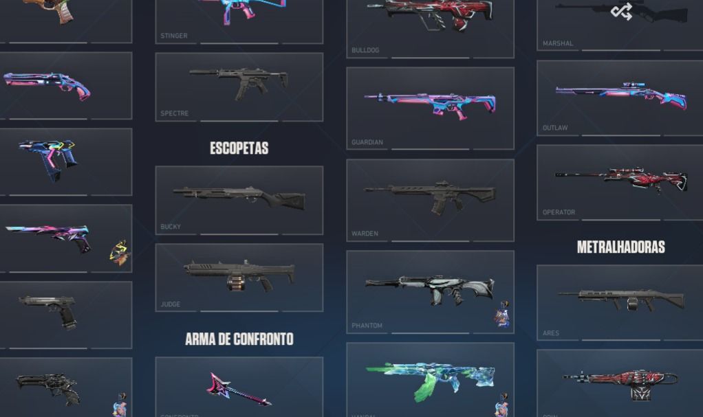 Conta de valorant com diversas skins