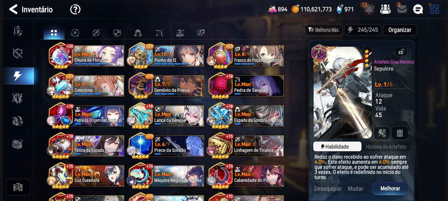 Conta de epic seven com muitos personagens e muitos MLs