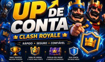 Up de Conta Clash Royale | Rápido, Seguro e Manual