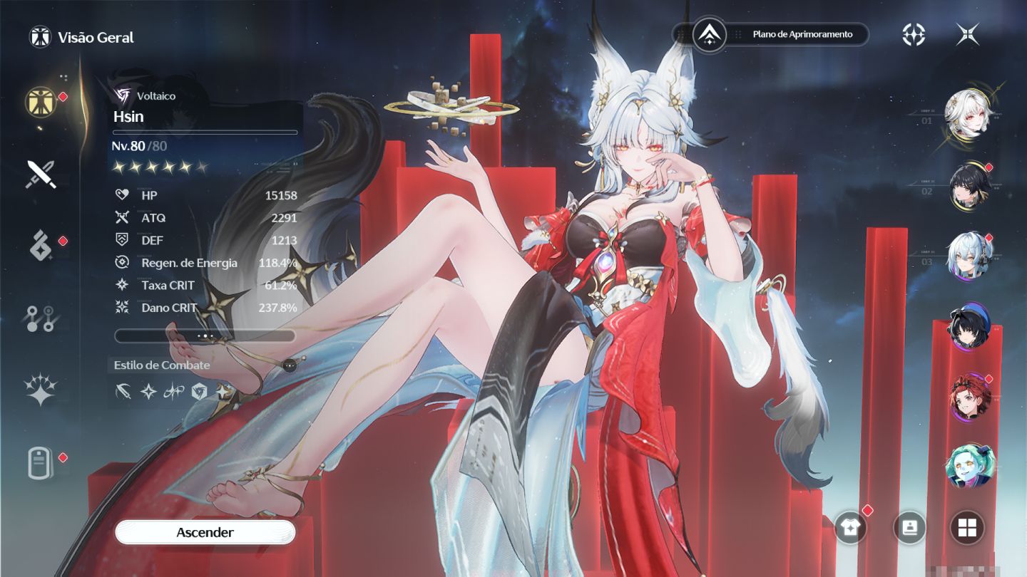 Wuthering waves: Hsin S3 + arma assinatura, Rebecca e 35 mil astristes