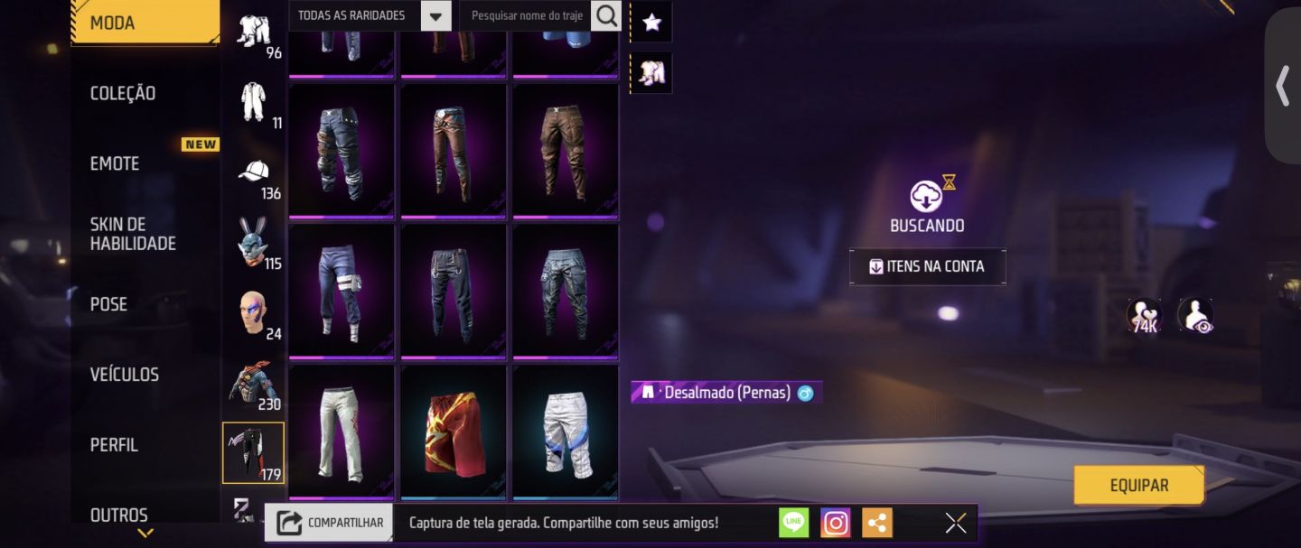 Conta De Free Fire lvl 60