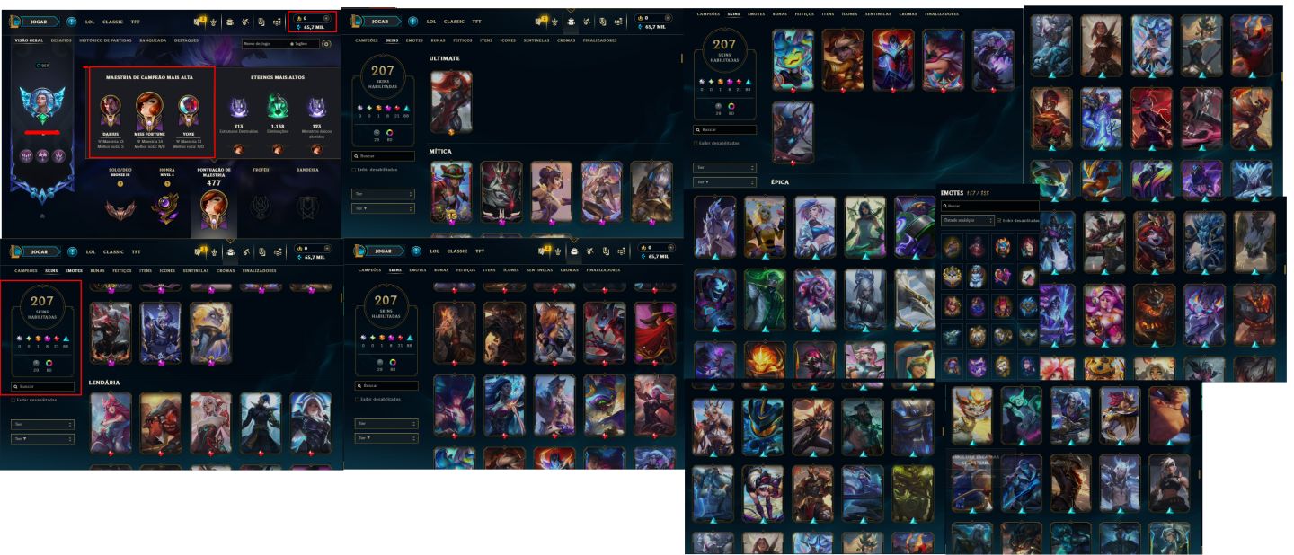[CONTA RARA] HANDLEVEL LVL 258 DE 2013+RAMMUS REI+KAULE JUIZA+ DADOS DA CONTA