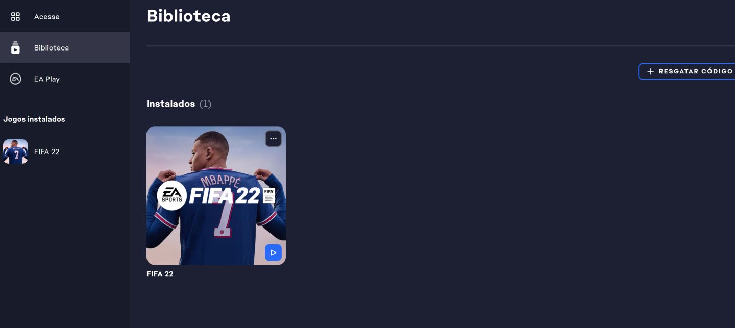 Conta EA app com FIFA 22 FULL ACESSO!