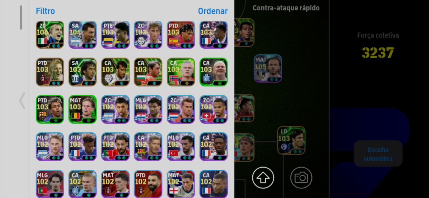 Conta Meta de Efootball Mobile com Romário, Rummenigge, Maddison e Dani Olmo