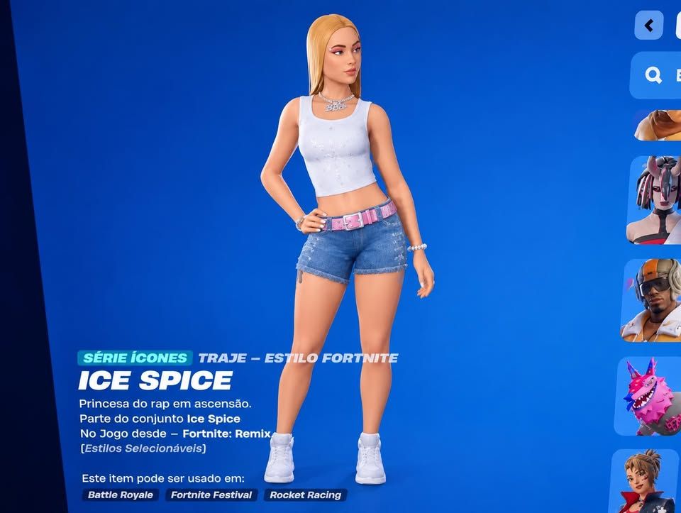 CONTA DE FORTNITE COM ICE SPICE