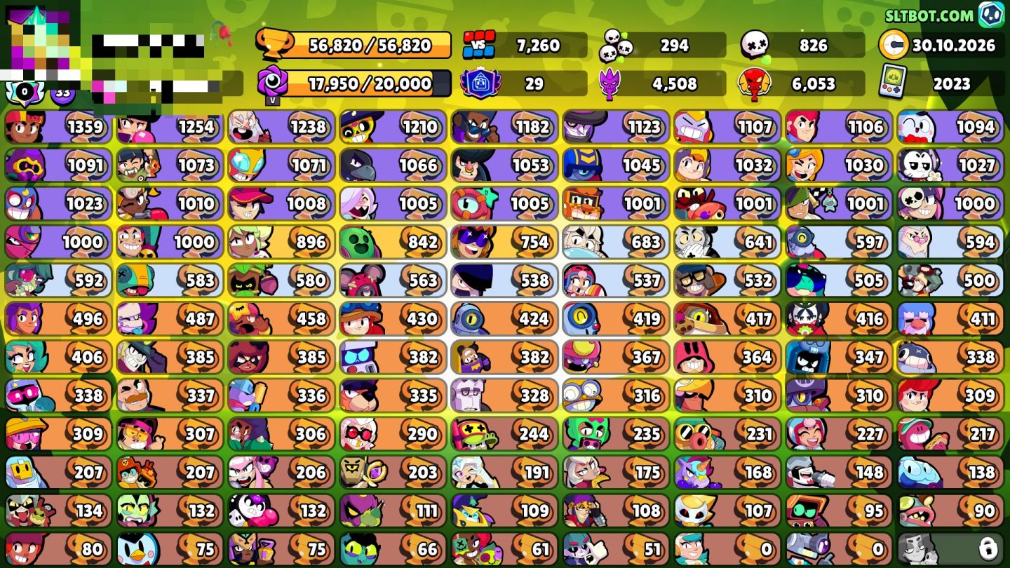 Conta de Brawl Stars c/ Todos Brawlers 56k!