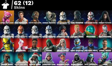 CONTA FORTNITE BOA | 62 SKINS | SKINS STAR WARS | SKINS MARVEL | MESSI | E MT +