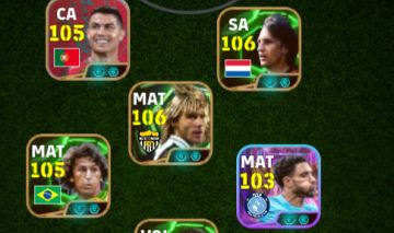CONTA EFOOTBALL RARA! CR7 105+CRUYFF 106+ZICO 105+ NEDVED PRIME 106 E MT++