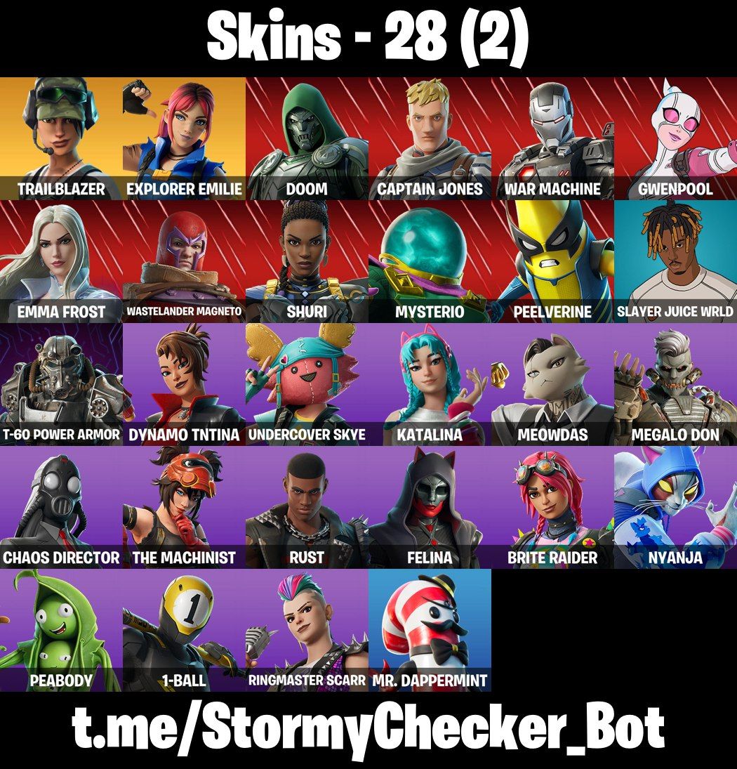 28 SKINS - TWITCH PRIME 2 - KATALINA - NEW MARVEL PASS - 450 VB