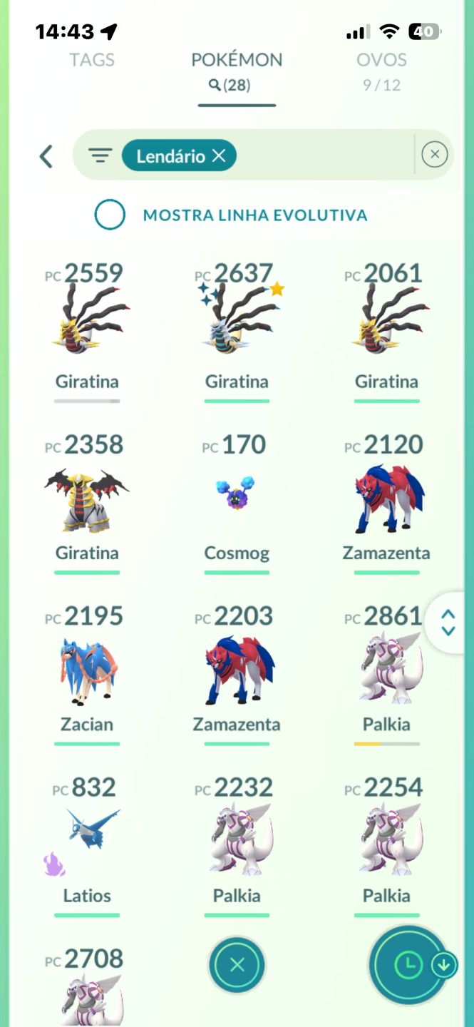 CONTA POKÉMON GO NÍVEL 39 À VENDA 40 SHINY, 28 LENDÁRIOS E 28 PERFEITOS 100%!