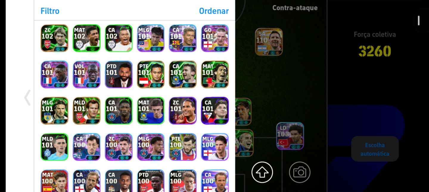CONTA EFOOTBALL ELENCO FORTE | FORÇA COLETIVA 3260