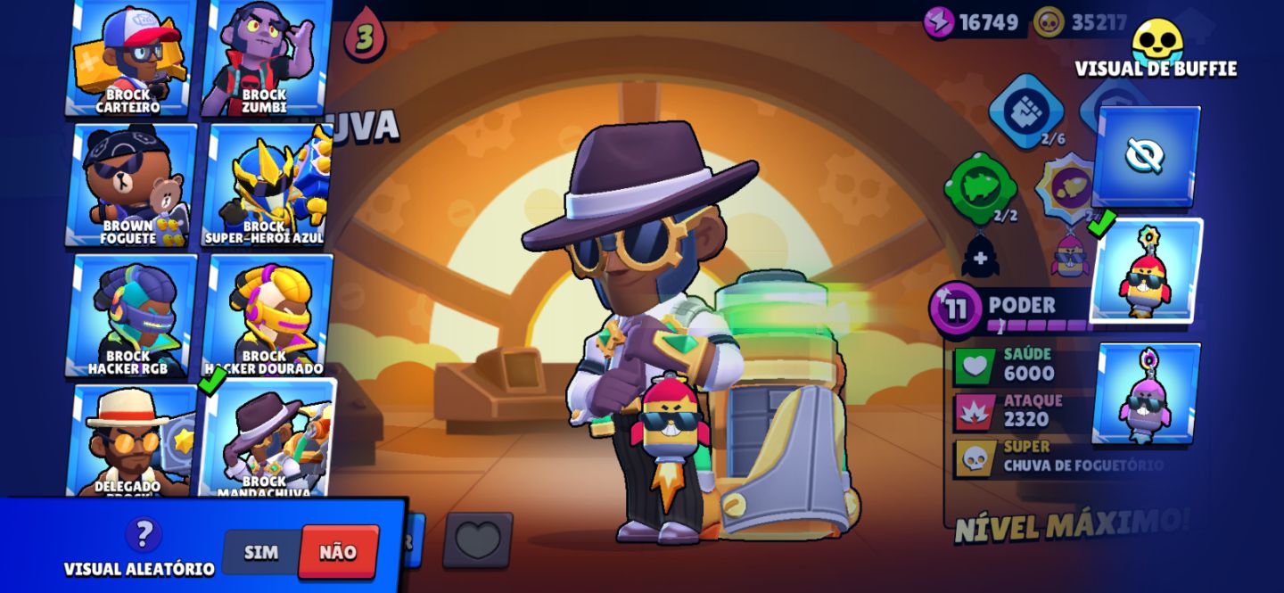 Conta criada em 2019, tem 18 skin de 300 gemas, 31 de 200, 195 de 150 e etc
