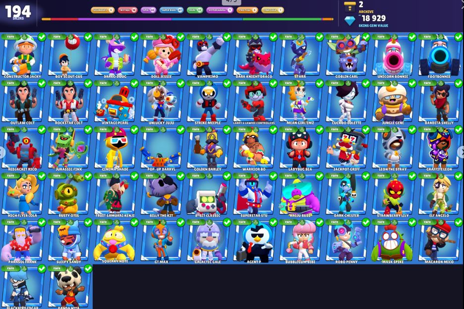 Conta Brawl Stars 95 BRAWLERS 32K