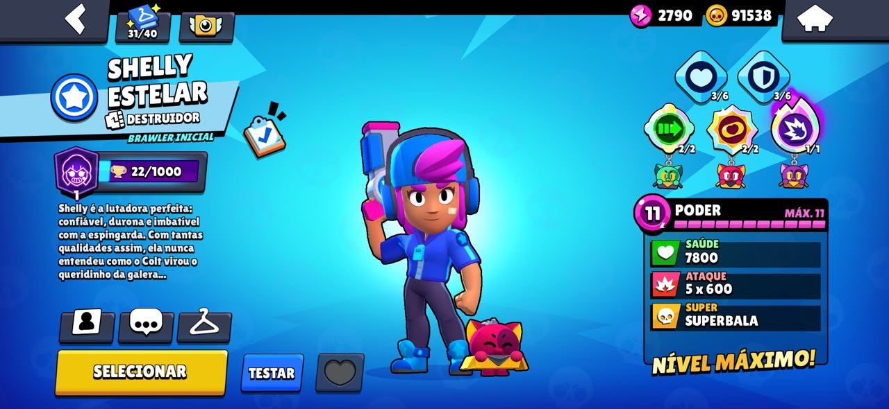 Vende-se Conta do brawl stars com shelly estelar