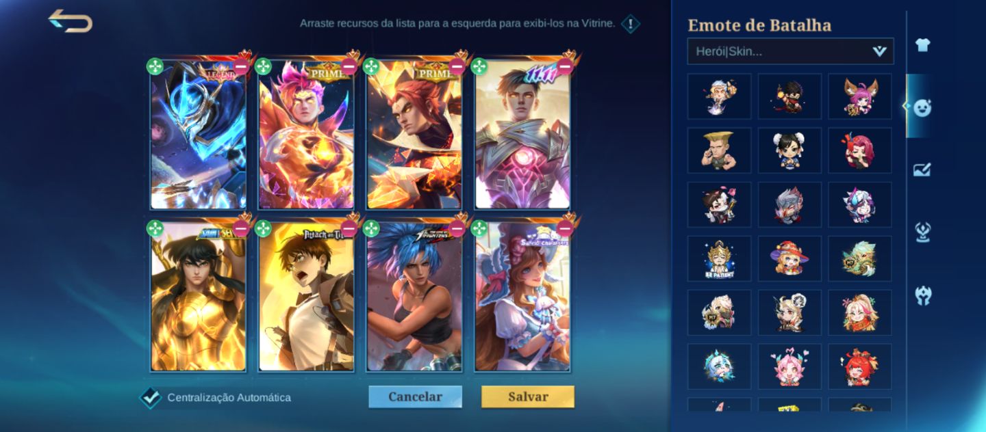 Menor preço Conta mlbb prime yu zhong e claude, legends... 408 Skins.