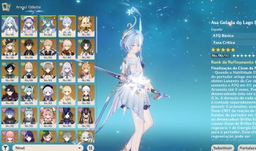 Conta Genshin AR60 SA - 96 Personagens (43 Personagens 5)