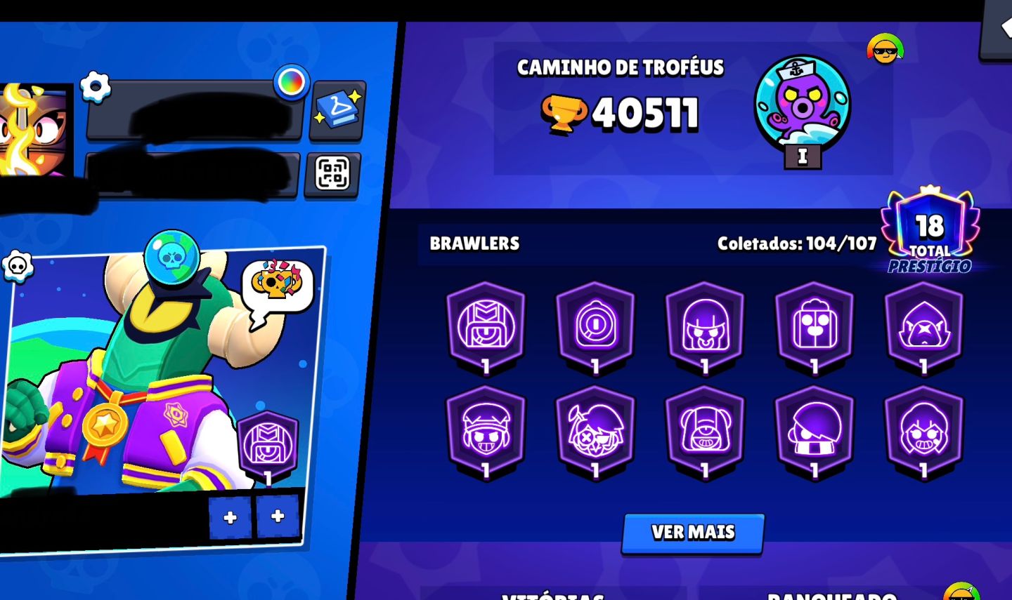 Conta de Brawl Stars Com 40k de Troféus