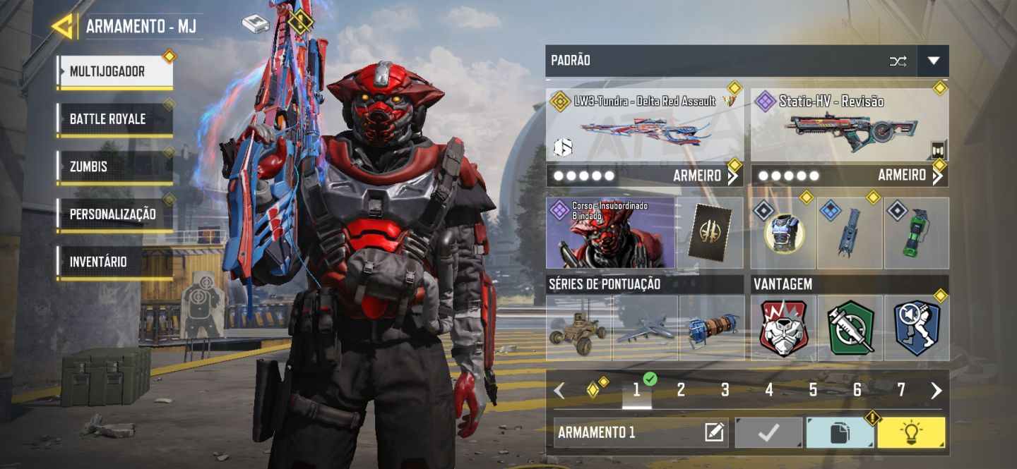 Conta Cod Mobile - LW3 Tundra Delta Red Assault - Lendária