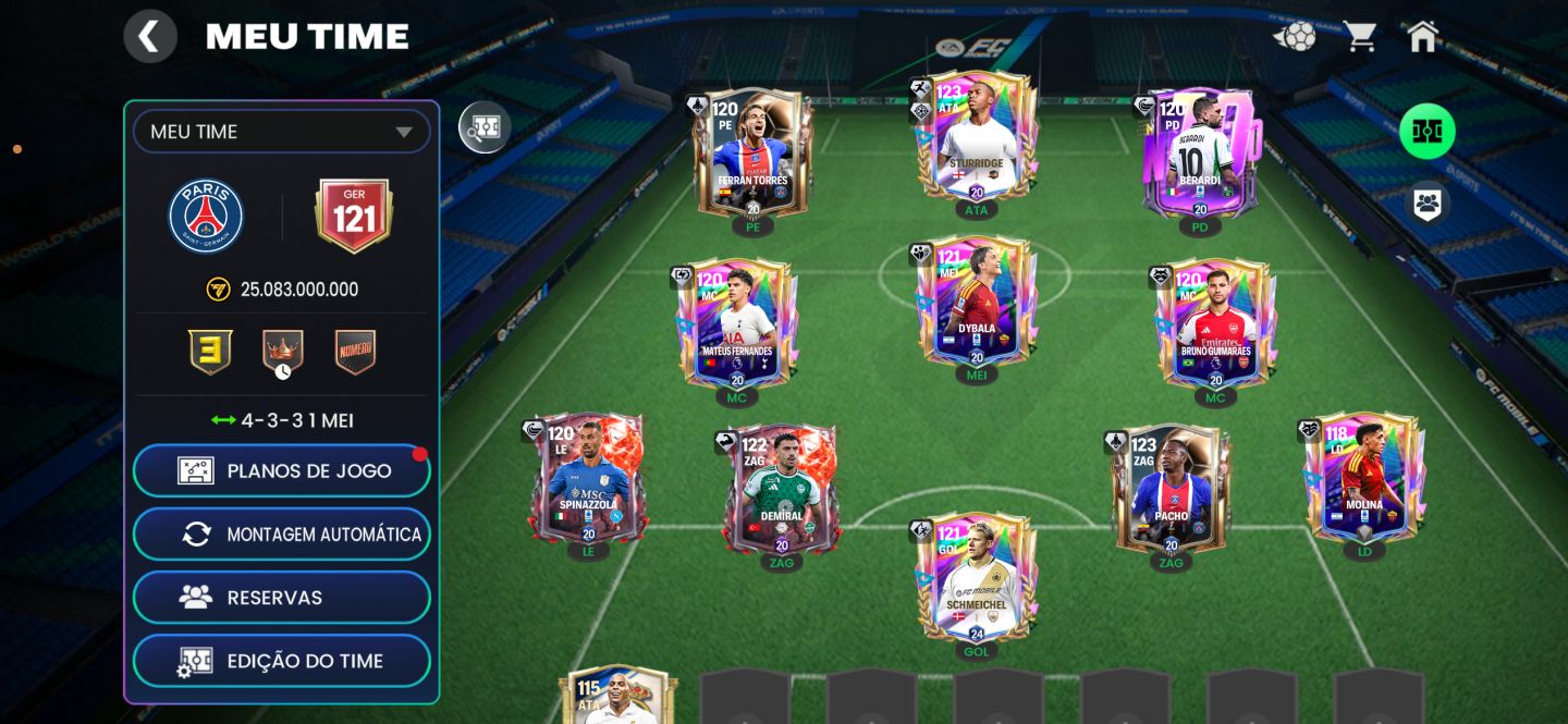 CONTA FC MOBILE GERÊNCIA 121 TIME COMPLETO DE CRAQUES VALOR INCRÍVEL!
