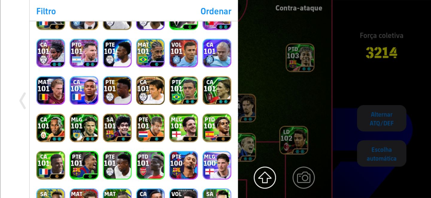 CONTA eFootball MOBILE À VENDA Força coletiva: 3214 [preço negociáve]