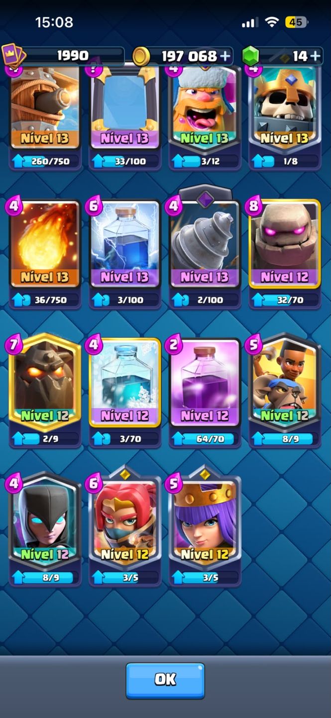 CONTA CLASH ROYALE 14.000 - END GAME