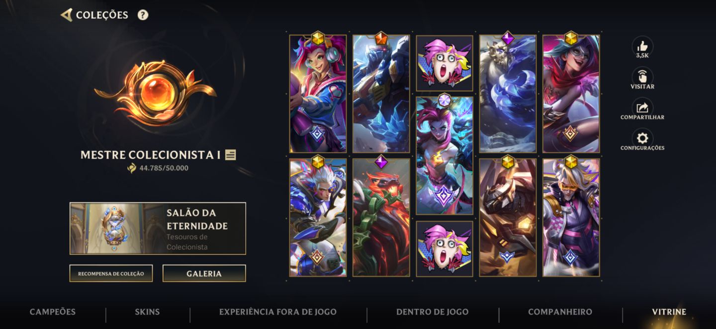 Conta Wild rift com 214 skin jinx super vilã todas forma e master yi turbo neon