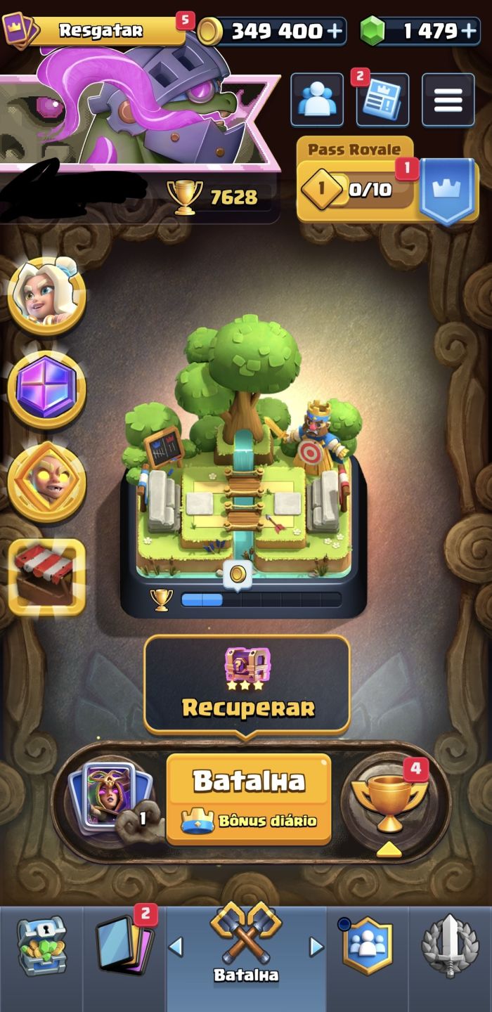 Conta Clash Royale +7.500K de troféus e 118 cartas com 70% de desconto