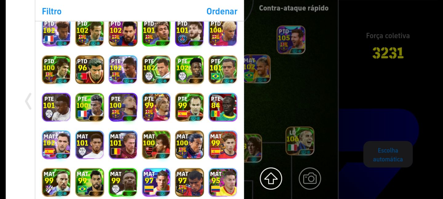 Conta eFootball Mobile Muito Forte | Força Coletiva 3231