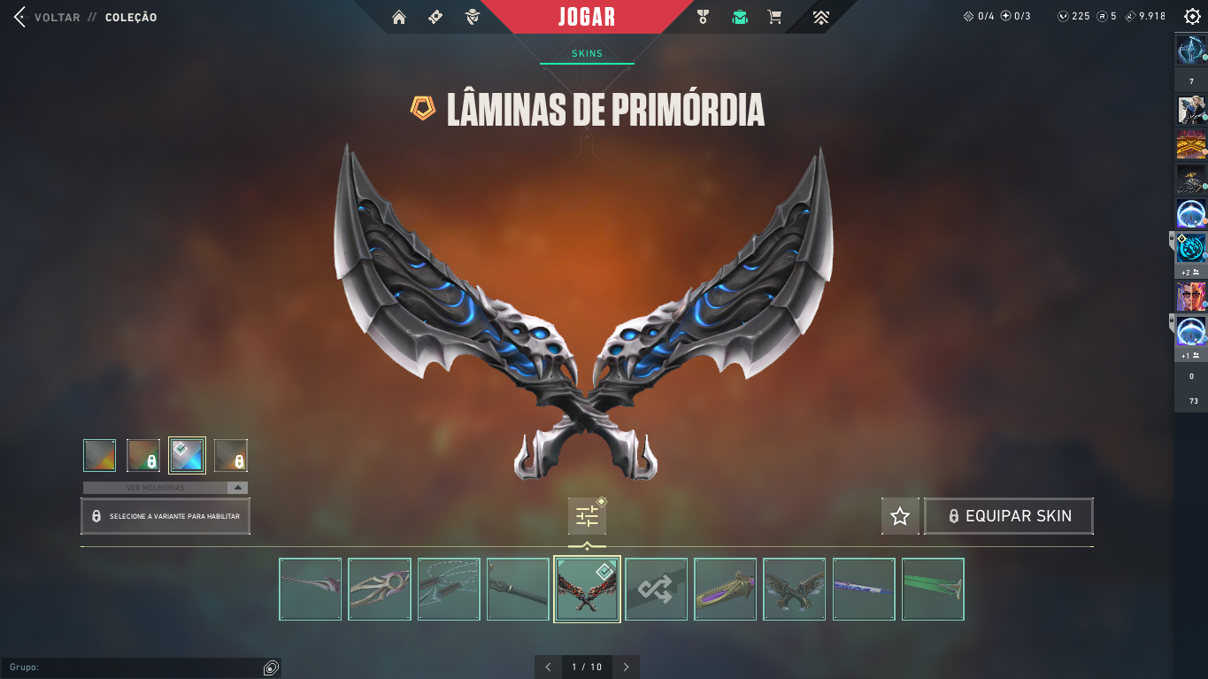 CONTA VALORANT 2.4K GASTOS, 15 SKINS DE VANDAL, 4 FACAS