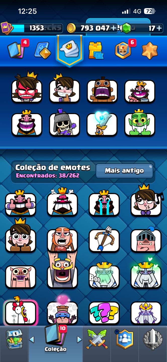 CONTA DE CLASH ROYALE COMPLETA PRA PEGAR ARENA 14K DE TROFEU