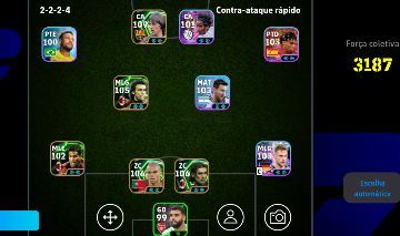 Conta eFootball 3187 de Força | Vários Jogadores Top | Time Muito Forte