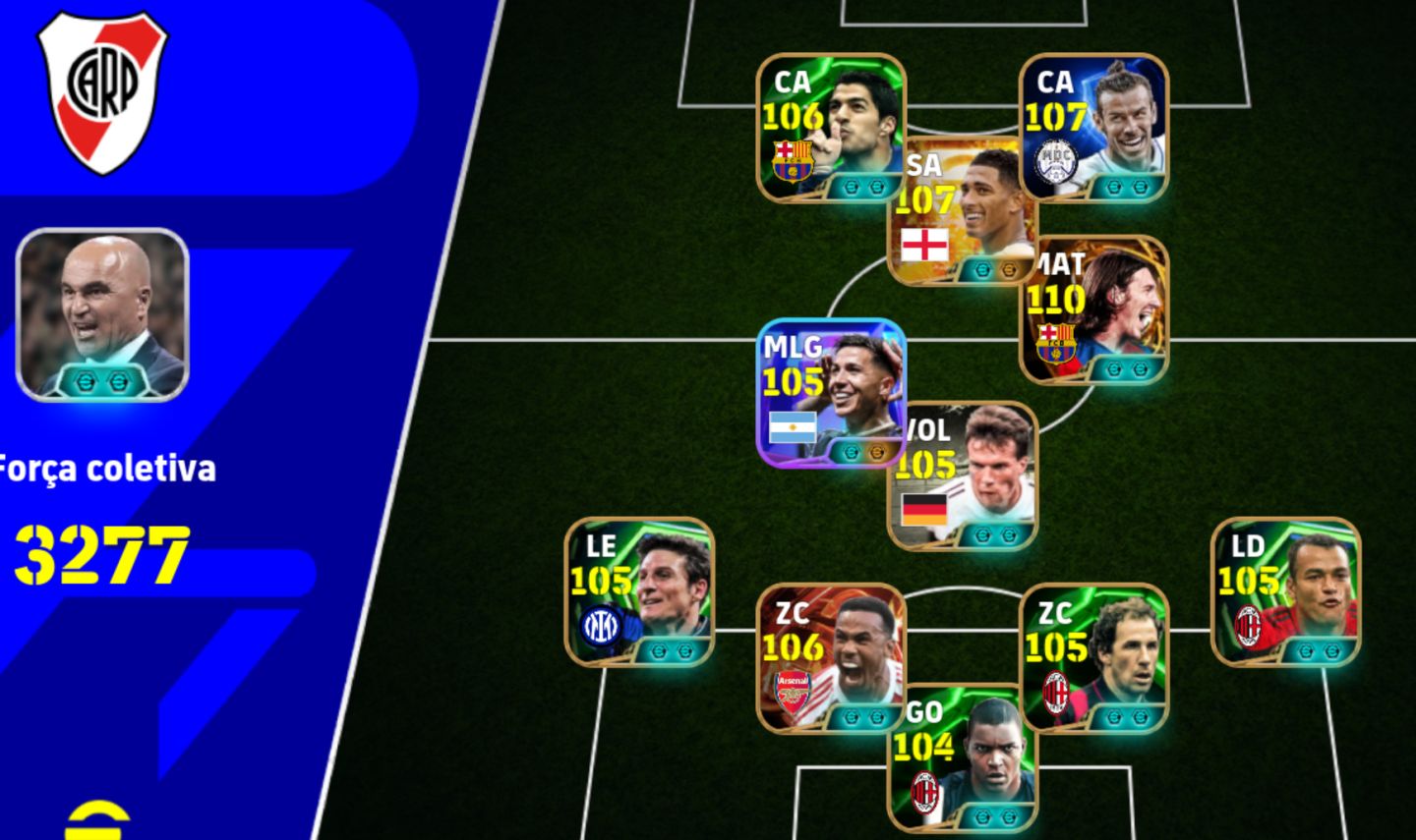 Conta efoteboll 3277 de força messi big time + time raro de legends
