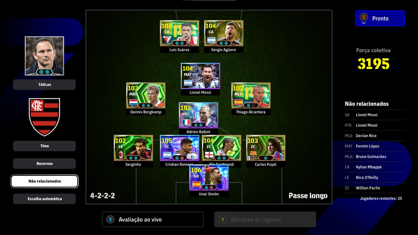Conta efootball(steam) com zaga e gol fechada e com suares