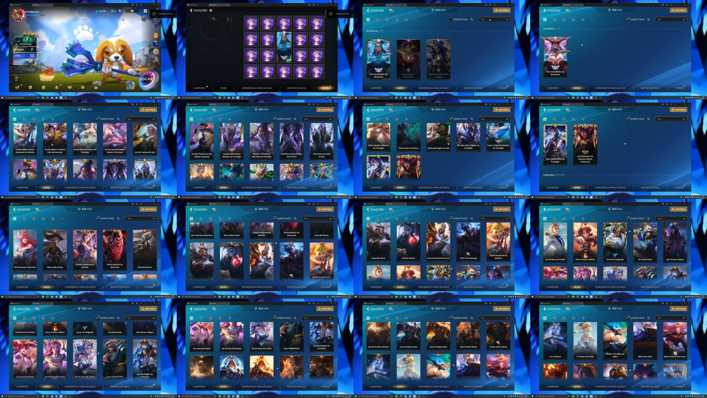 CONTA WILD RIFT MAIN ADC HIGH ELO | 352 SKINS | CHALLENGER
