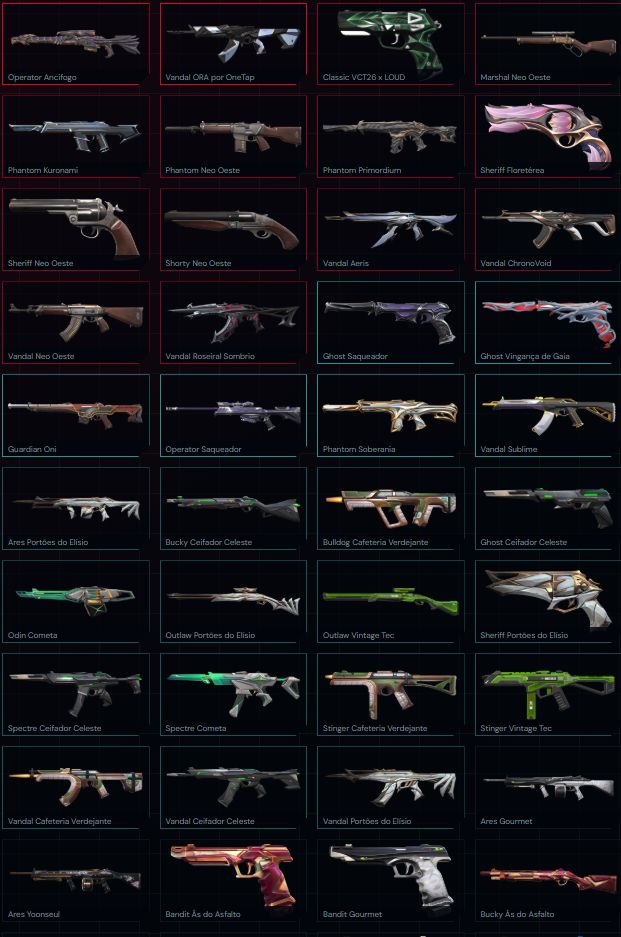 CONTA VALORANT 81 SKINS + 6 FACAS