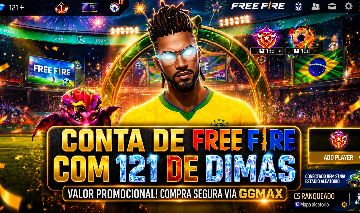 Conta free fire barata com 121 diamantes + rank liberada