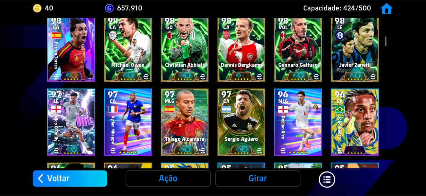 Conta Efootball 3320+/full meta/valor abaixo,pra logo