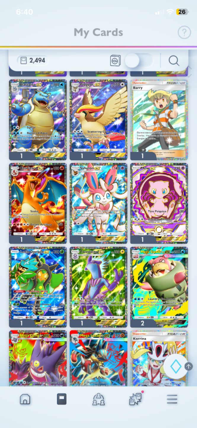 Conta de pokemon tcgp em inglês lvl37 (valor pode ser negociado)