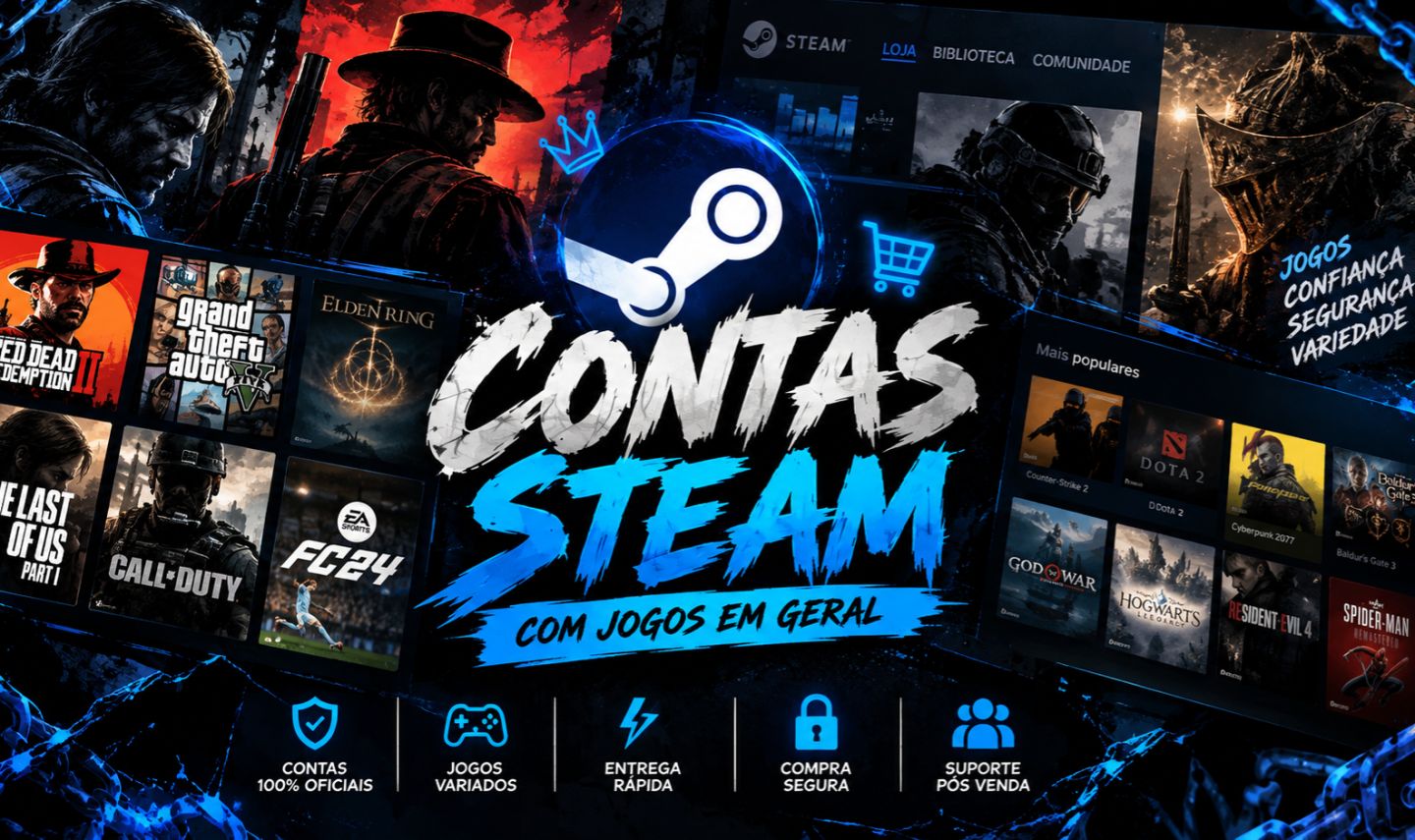 JOGOS EM, CONTAS STEAM OFFLINE PC[ENTREGA AUTOMÁTICA E MELHOR PREÇO]