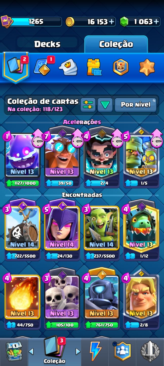 Conta Clash Royale, 8k Troféus, 1000 Gemas