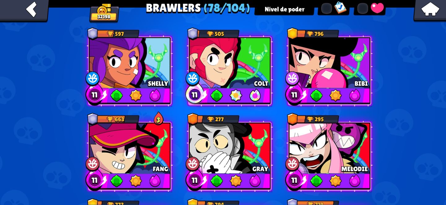 Conta RARA de Brawl Stars e Clash Royale | +32K Troféus | 279 Gemas | PROMOÇÃO!