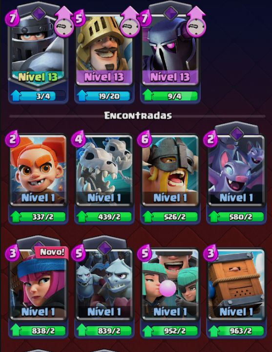 CLASH ROYALE BEM DECK BEM UPADO COM 2 EVOS 8100 TROFEIS 340K DE OURO