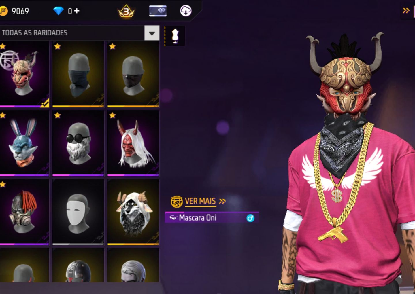 CONTA FREE FIRE 14 PASSES ANTIGOS