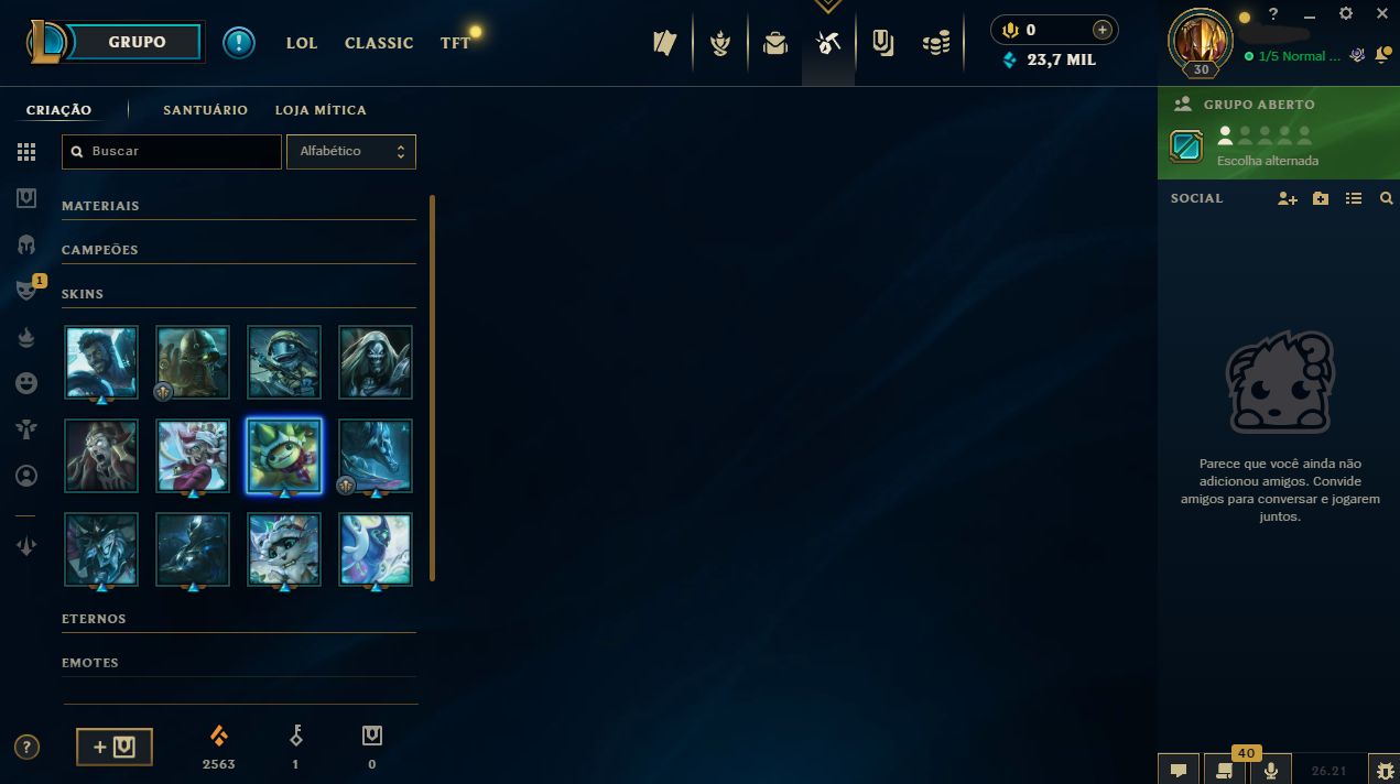 Conta Lol | Unranked | 2k EL 23k EA | Lvl 30 | Full Acesso | Entrega Automática