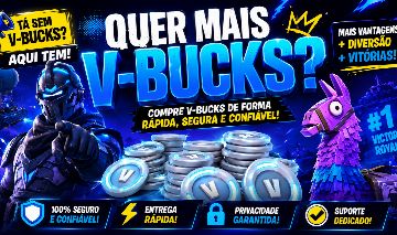 V-BUCKS BARATO E SEGURO ENVIO POR PRESENTE!