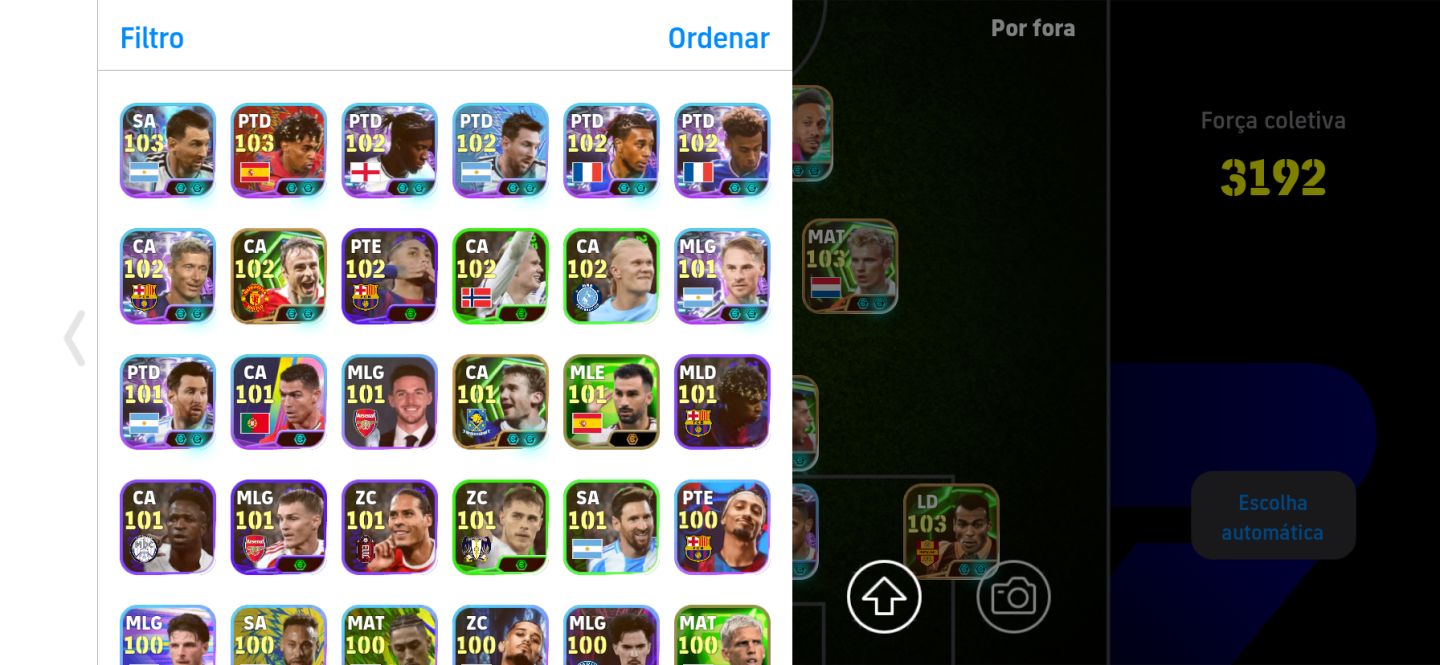 Conta efootebal mobile iPhone